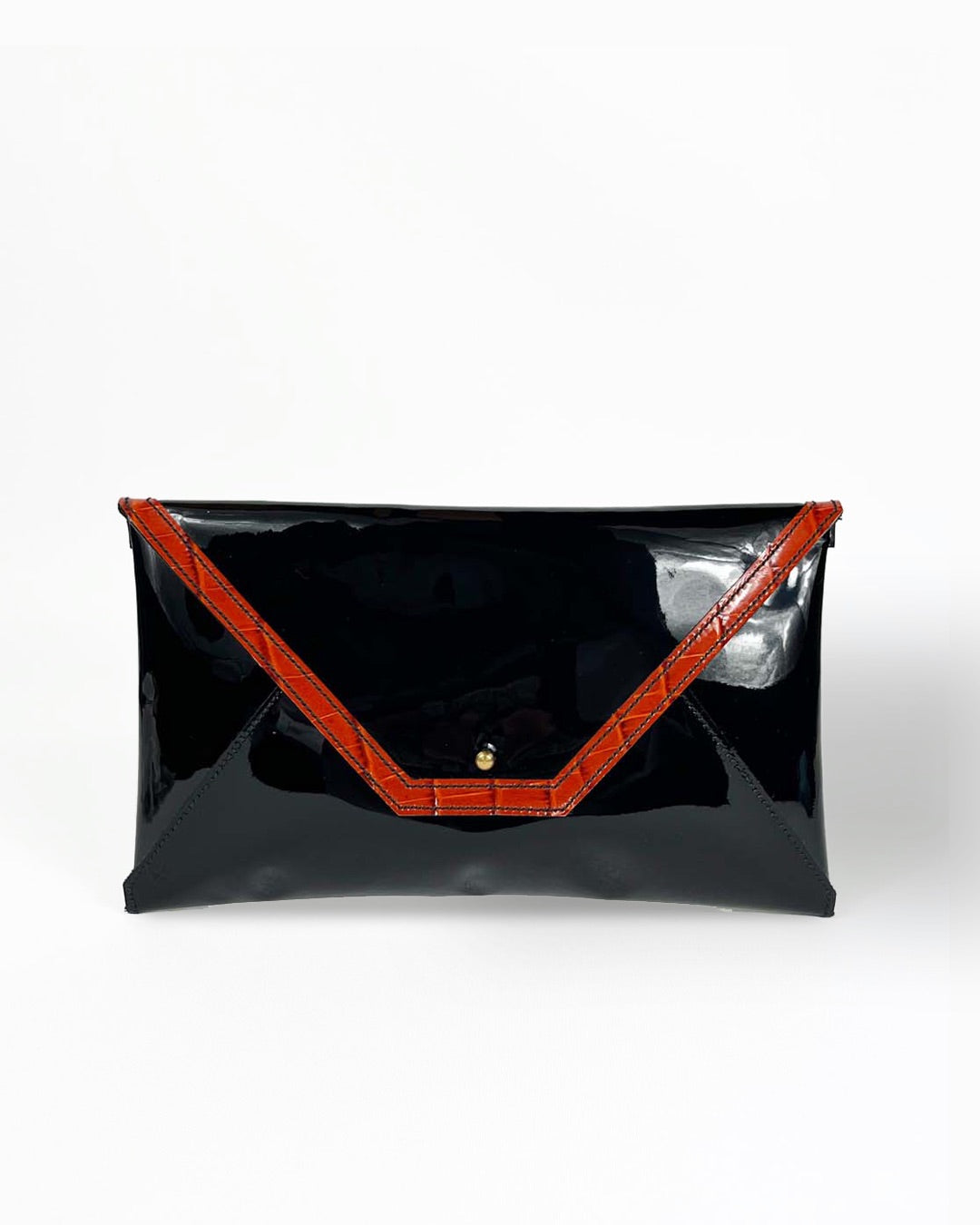 CLUTCH PLUS Lack schwarz Dekorand Lederatelier LINA LERCH